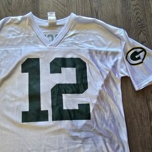 NFL Team Apparel Greenbay Packers  Aaron Rodgers #12 Jersey White Men's XL